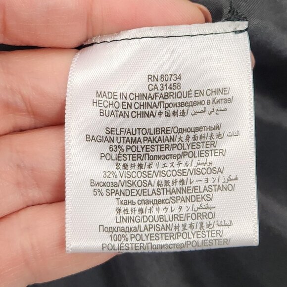 BCBG MAXAZRIA Jacket Womens Large Black Blue Single Button Blazer Career Office - Picture 8 of 11